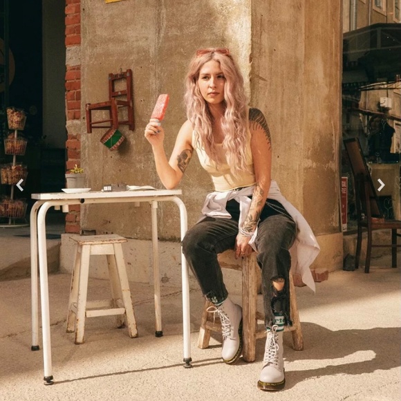 Dr. Martens 1460 Pascal Boots NWT/NWB | Vintage Taupe | Leather Women's Size 10 - Picture 2 of 10